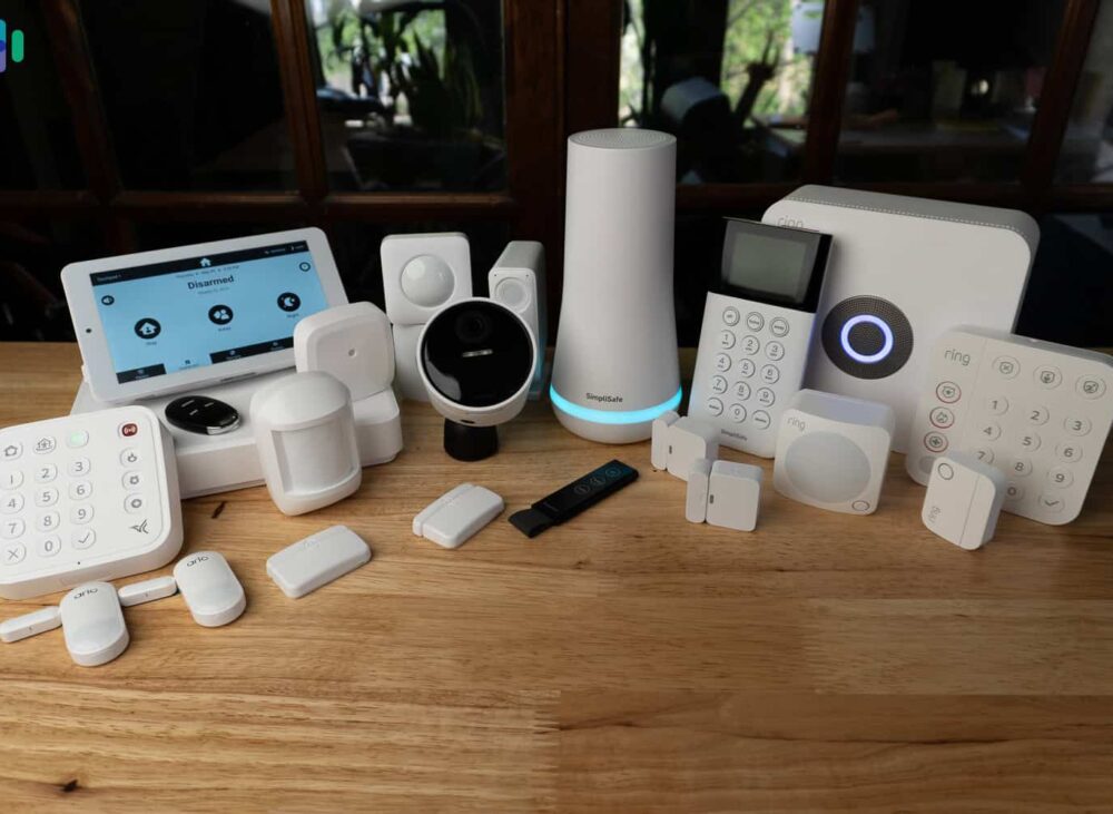 Moderne Alarmanlage für Zuhause zum Schutz vor Einbruch